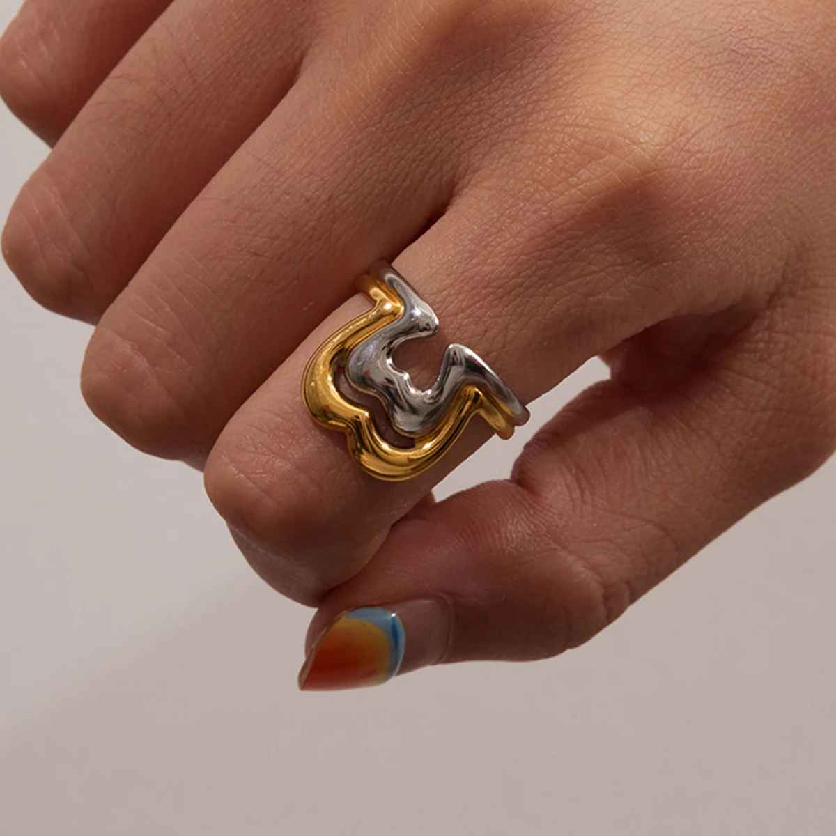 Esqueleto de corazón de dos colores