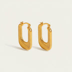 Seraphina Treasures Aelinor gold-tone earrings with a smooth, curved shape and threaded detail.