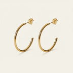 Seraphina Treasures Amara gold hoop earrings, classic and versatile for everyday wear.