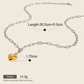 Seraphina Treasures Aureline necklace with a gold heart pendant on a silver chain. Waterproof and hypoallergenic.
