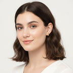 Seraphina Treasures Aurevya gold ear clip with geometric beads, no piercing needed, C-shape design.