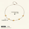 Seraphina Treasures Eosphor necklace with mixed metal chain and gold beads. Waterproof and hypoallergenic.