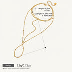 Seraphina Treasures gold multi-layer anklet bracelet with delicate bead chain and ring for foot.