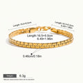Seraphina Treasures gold-tone metal bracelet with a smooth, flowing design, symbolizing resilience and harmony. Features adjustable length and hypoallergenic properties.