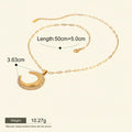 Seraphina Treasures gold plated crescent moon necklace with zirconia stones, 50cm chain length.