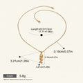 Seraphina Treasures Morwenna gold-tone fish skeleton pendant necklace, 45.0+5.0cm length.
