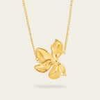 Seraphina Treasures Arelanthe gold-plated brass floral pendant necklace with delicate chain.