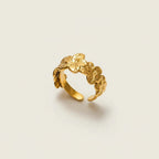 Seraphina Treasures gold-tone adjustable ring with a floral motif, perfect for everyday elegance.