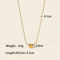 Seraphina Treasures gold heart necklace with a delicate snake chain. Pendant measures 0.9cm.