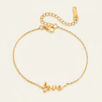 Seraphina Treasures gold-tone stainless steel bracelet with