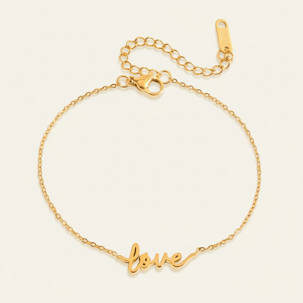 Seraphina Treasures gold-tone stainless steel bracelet with