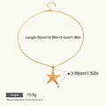 Seraphina Treasures gold starfish pendant necklace with a rope chain, 50cm length.