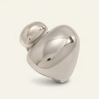 Seraphina Treasures Kyreniax abstract silver-tone metal ring with a modern, sculptural design.