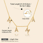 Seraphina Treasures gold finish necklace with crystal-encrusted "MAMA" letters, 41cm+5cm length.