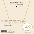Seraphina Treasures gold-tone necklace with crystal-encrusted "MAMA" script pendant. Adjustable chain.