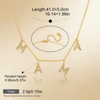 Seraphina Treasures gold-tone necklace with 'MAMA' spelled out in crystal-embellished letters.