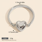 Seraphina Treasures Sapphira ring with a silver heart charm. Waterproof and hypoallergenic.