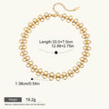 Seraphina Treasures Sorcha gold-tone necklace with a hollow clover-like link design and adjustable chain.