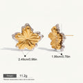 Seraphina Treasures Zahara gold and silver flower stud earrings. Hypoallergenic and waterproof.